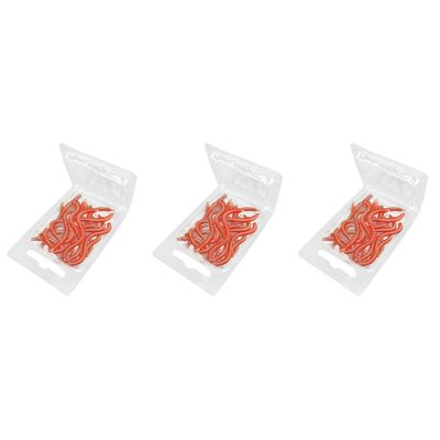 BESPORTBLE 3sets Life-Like Artificial 8cm Soft Worm Bait for Fishing Worm 20pcs*3