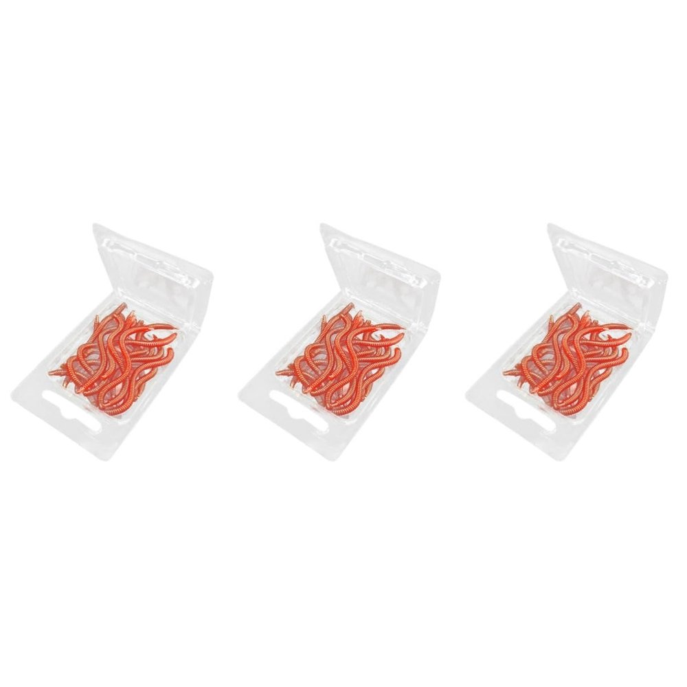 BESPORTBLE 3sets Life-Like Artificial 8cm Soft Worm Bait for Fishing Worm 20pcs*3