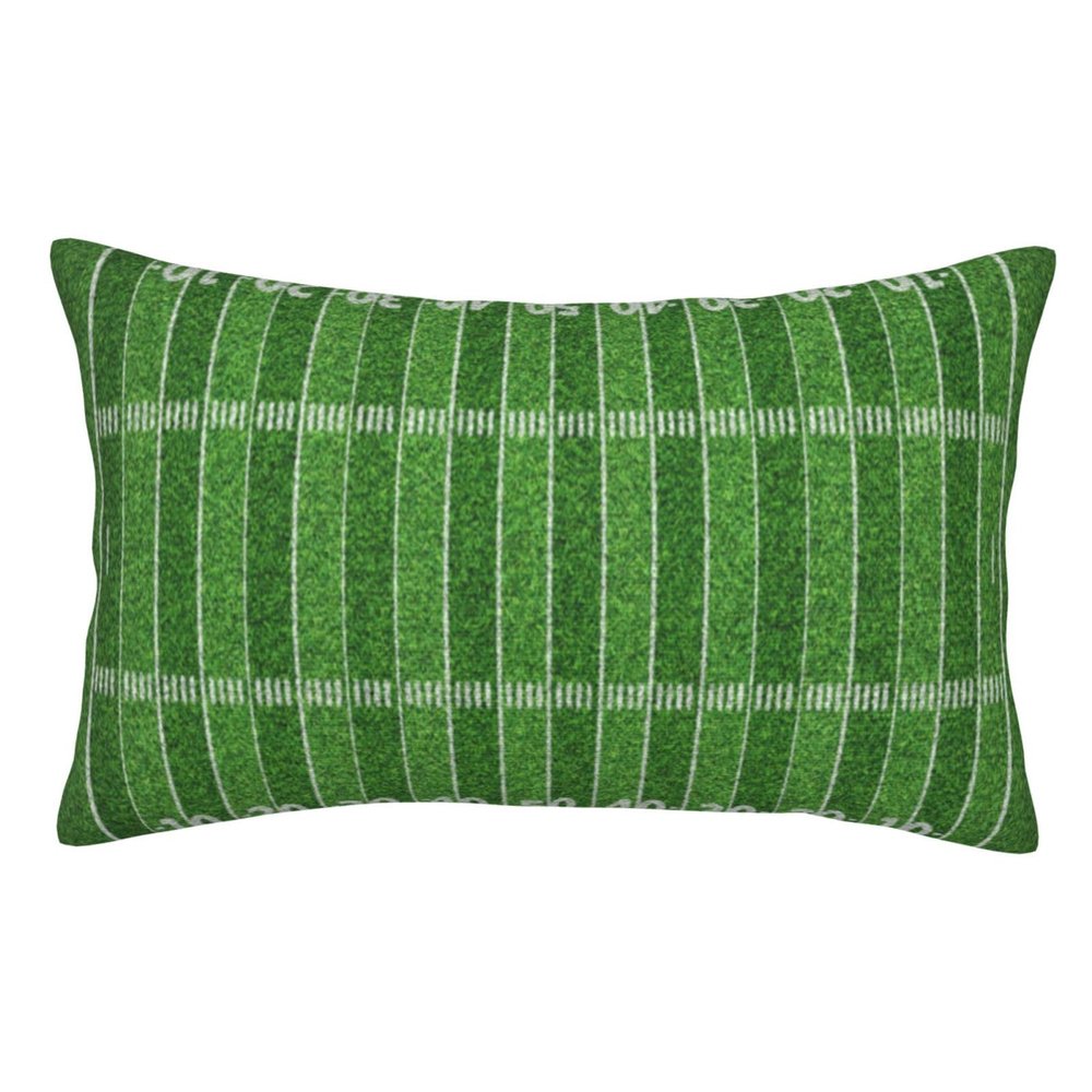 Augenstern Zippered Bed Pillow Protector American-Football-Field Decorative Throw Pillow Cover Pillowcase Encasement 16"X24"