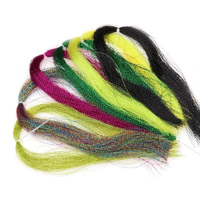 KTGCOZS Pack of 5 Fly Tying Materials Crystal Flash Flies Making Supplies Fly Fishing Hook Skirt (Black)