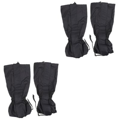 BESPORTBLE 2pairs Snow Gaiters for Hiking and Outdoor Activities Leg Covers for Climbing and Mountaineering Breathable Material Black