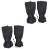 BESPORTBLE 2pairs Snow Gaiters for Hiking and Outdoor Activities Leg Covers for Climbing and Mountaineering Breathable Material Black view 1