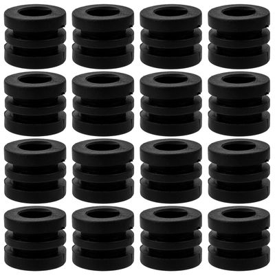 Kisangel 16pcs Rubber Foosball Bumpers, Foosball Table Bushings Replacement, Football Gasket Table for Washer Pads