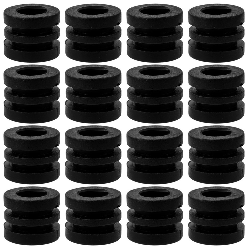 Kisangel 16pcs Rubber Foosball Bumpers, Foosball Table Bushings Replacement, Football Gasket Table for Washer Pads