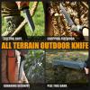 ZhengSheng 8.0 inches Fixed Blade Hunting Knife - Perfect PVD Titanium Coating DC53 Steel Blade Bowie Knife with Leather Sheath for Camping, Hiking, Survival view 4