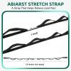 Abiarst Stretching Strap Yoga Straps for Physical Therapy, 10 Loops Non-Elastic Stretch Band for Pilates, Flexibility, Exercise and Gymnastics (Black) view 3