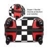 EdNeY Checkered White Black Racing Flag Travel Luggage Cover Elastic Anti-scratch Suitcase Cover Protector Spandex Stretch Luggage Baggage Covers Fits 29-32 Inch Luggage,XL view 4