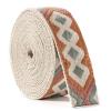 Heavy Cotton Webbing 1.5 Inch 2 Inch Webbing Strap for Bag Straps, Outdoors Indoors Arts and Crafts, High Density Webbing with Jacquard Embroidery Pattern - Color 1-1.5" 5 Yards view 1