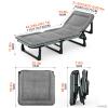 YVYKFZD Portable Camping Cots, 4-Position Camping Bed for Adults, Folding Sleeping Cots with Mattress, for Camping Tent Outdoor Travel, Supports 330 lbs (Size : 190x70x30cm B) view 3