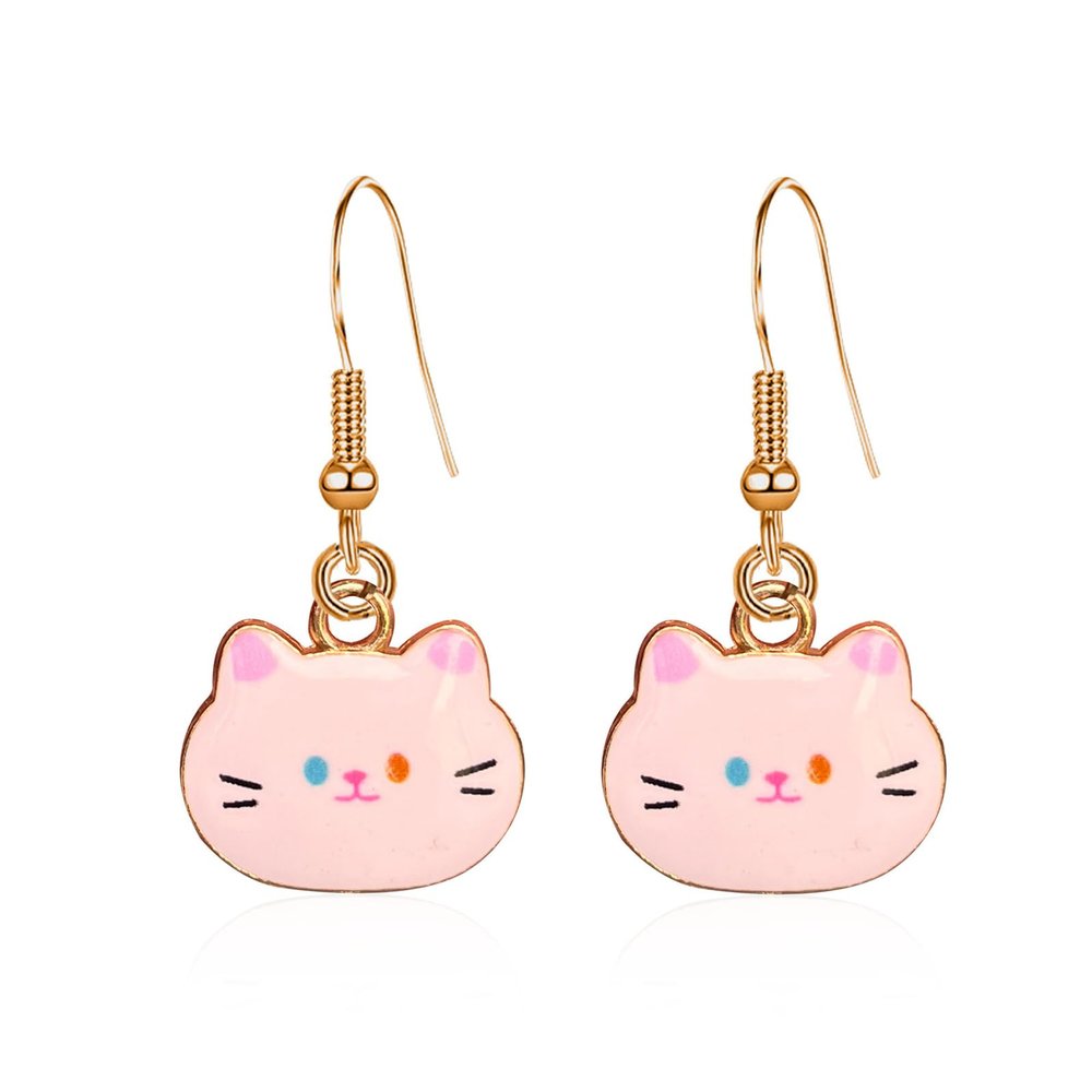 Stocking Stuffers Holiday Outfits for Women 2024 Cat Earrings for Women Cute Stuff for Cat Lovers Funny Earrings Cartoon Animal Dangle Earrings Jewelry Gifts