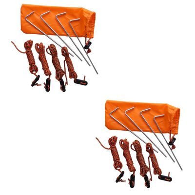 BESPORTBLE 2pcs Tent Fixation Nails and Rope Accessory Kit Storage Pouch for Outdoor Camping Hiking and Travel Includes Stakes and Guyline for Enhanced Stability