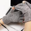 USB Heated Half Finger Gloves with Flip Top, Men Women Winter Electric Heating Knitted Gloves Mitts Home Office School Reading Writing Typing Laptop Gloves Hands Warmer view 4
