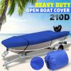 100% Waterproof Boat Cover, Trailerable Runabout Boat Cover Fit V-Hull Tri-Hull Fishing Ski Pro-Style Bass Boats, Full Size (Color : Blue, Size : 16-18FT) view 2