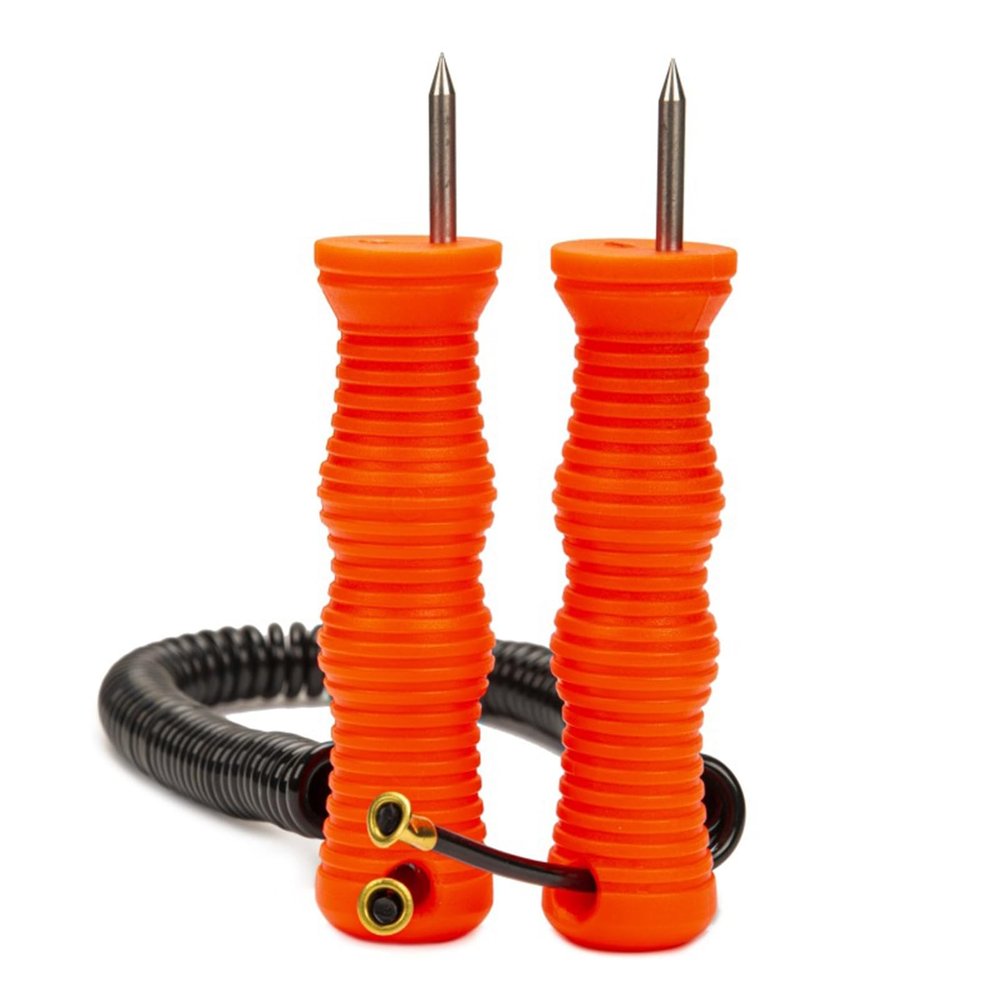 Worparsen Retractable Ice Pick Plastic Shell Threaded Handle Carbon Steel Ice Breaking Tool Safety Ice Fishing Safety Picks Dark Orange