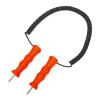 Worparsen Retractable Ice Pick Plastic Shell Threaded Handle Carbon Steel Ice Breaking Tool Safety Ice Fishing Safety Picks Dark Orange view 4