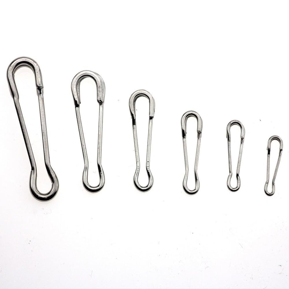 KTGCOZS Pack of 100 Fishing Snap Hawaiian Style 16LB-94lb Quick Change Clip Link Leader Lure Hook (1# 16lb 100pcs)