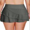 Aleumdr Women's Swim Skirt Swimsuit Bottom Plus Size Waistband Swimdress Ruffle Gray 2011 18 Plus view 2