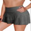 Aleumdr Women's Swim Skirt Swimsuit Bottom Plus Size Waistband Swimdress Ruffle Gray 2011 18 Plus view 4