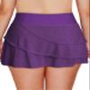 Aleumdr Women's Swimdress Ruffle Swim Skirt Bikini Bottom High Waist Built-in Swim Bottoms Purple 18 Plus view 2