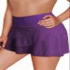 Aleumdr Women's Swimdress Ruffle Swim Skirt Bikini Bottom High Waist Built-in Swim Bottoms Purple 18 Plus view 4