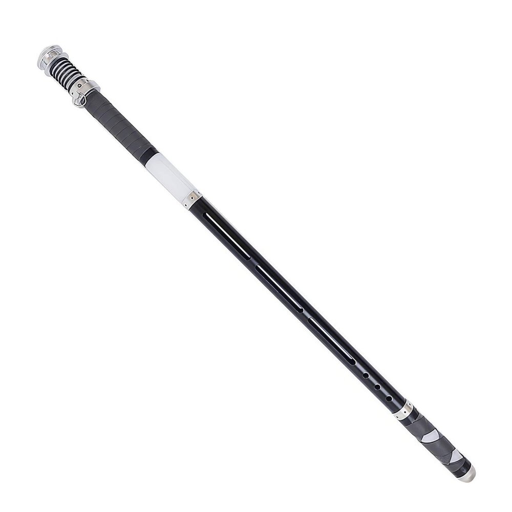 Rolamumu Lightsaber Scabbard, Cool Lightsaber Accessories Laser Sword Case, 92cm Web Style Aluminum Sheath for Lightsabers 1" Diameter or Smaller(Black+Silver)