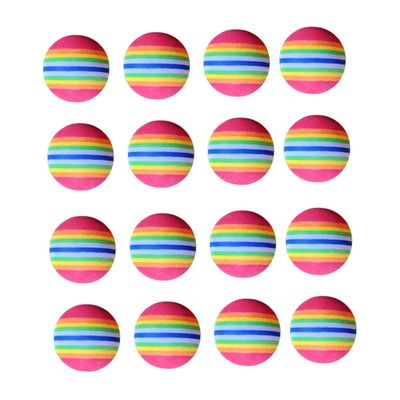 BESPORTBLE 16pcs Colorful Eva Training Balls for Indoor Practice Soft Lightweight Golf Training Aid Rainbow Design Safe for Indoor Use and Furniture