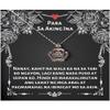 Filipino American Mom Bracelet - Nanay, kahit na wala ka na sa tabi ko ngayon, lagi kang nasa puso at isipan ko. Crown Pendant Necklace view 1
