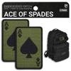 Bluyellow 2-Pack Ace of Spades Patch Death Card Premium Embroidery Secure Attachment Hook & Loop Tactical Patches for Backpacks Jackets Tactical Vest Military Helmet Dog Vest Harness Morale Patches view 1