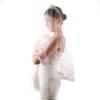 LIMELIA Bridal Wedding Veil | Beaded Sequined Bride Veil, Costume Veil for Wedding Henna Night | White view 2