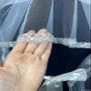 LIMELIA Bridal Wedding Veil | Beaded Sequined Bride Veil, Costume Veil for Wedding Henna Night | White view 4