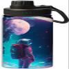 OOZ Moon and astronaut art pattern 18 oz Sports Insulated Kettle Stainless Steel Water Bottles Outdoors,Leak Proof,Multicolor view 1