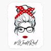 Wear Glasses Red Just Say No Yes Red Ribbon Week Wink Eye Messy Bun Sticker Vinyl Decal Car Laptop Wall Window Bumper Sticker 5" view 1