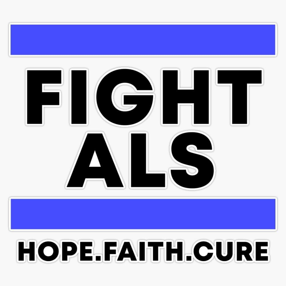 Fight ALS Hope Faith Cure Sticker Vinyl Decal Car Laptop Wall Window Bumper Sticker 5"