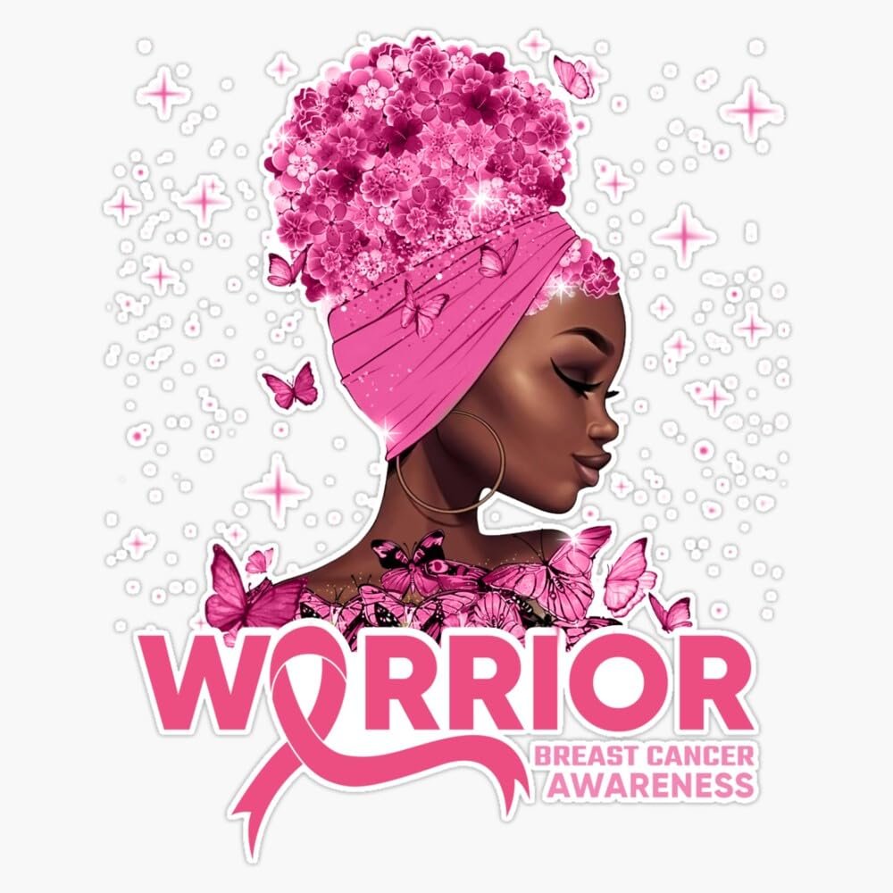 Breast Cancer Warrior Pink Ribbon Breast Cancer Awareness Sticker Vinyl Decal Car Laptop Wall Window Bumper Sticker 5"