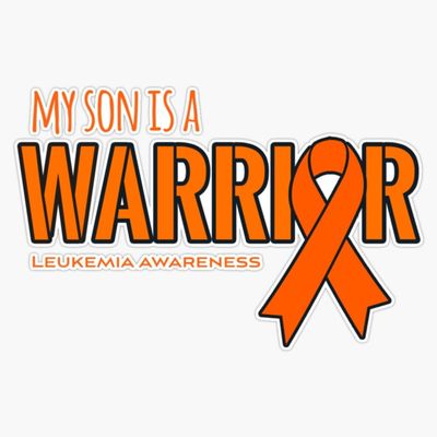 Leukemia Cancer Awareness My Son is A Warrior Sticker Vinyl Decal Car Laptop Wall Window Bumper Sticker 5"