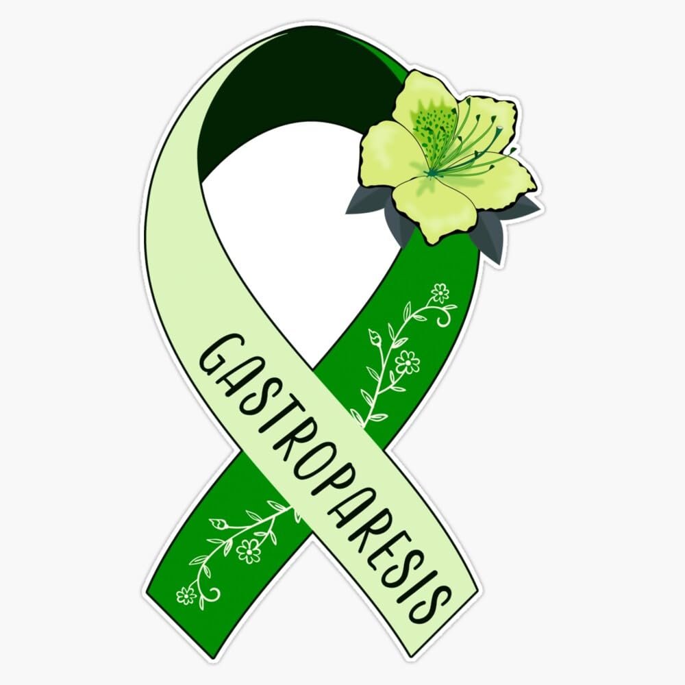 Gastroparesis Awareness, Gastroparesis Ribbon Sticker Vinyl Decal Car Laptop Wall Window Bumper Sticker 5"