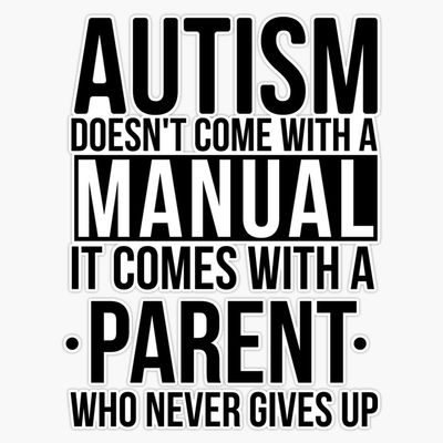 Autism Doesn't with a Manual Sticker Vinyl Decal Car Laptop Wall Window Bumper Sticker 5"