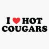 Copy of I LOVE HOT COUGARS Sticker Vinyl Decal Car Laptop Wall Window Bumper Sticker 5" view 1