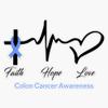 Faith Hope Love Colon Cancer Awareness Sticker Vinyl Decal Car Laptop Wall Window Bumper Sticker 5" view 1