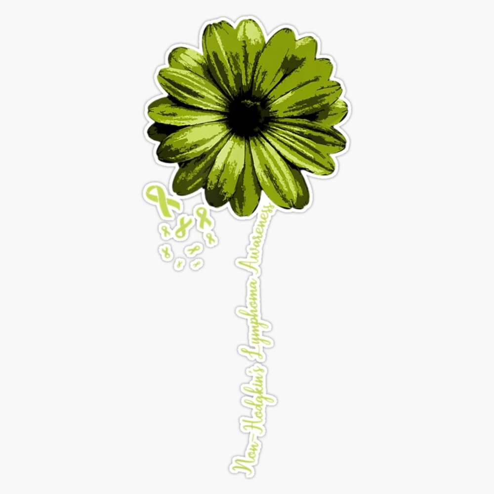 Non Hodgkins Lymphoma Awareness Warrior Pretty Gift Sticker Vinyl Decal Car Laptop Wall Window Bumper Sticker 5"