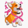 Corgi Dog & Pink Ribbon Breast Cancer Awareness Girls Women Sticker Vinyl Decal Car Laptop Wall Window Bumper Sticker 5" view 1