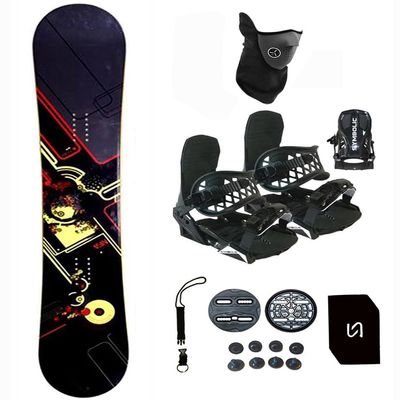 Symbolic NFA W-Camber Blemish 153cm Snowboard and Black Bindings Package Leash, Stomp, Mask Mens Womens (153-BlemW-Cam+L Bindg(M 9-13) cre80)