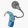 Cochlear Implant Blue Sticker Vinyl Decal Car Laptop Wall Window Bumper Sticker 5" view 1