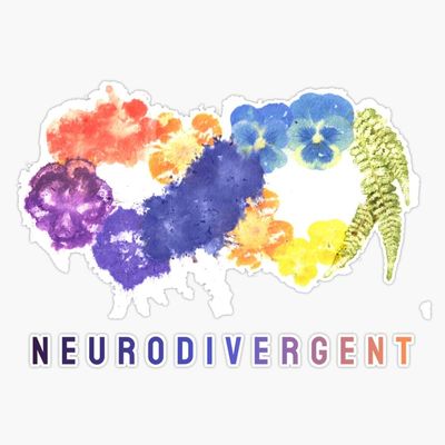 Neurodiversity Infinity Symbol + NEURODIVERGENT Sticker Vinyl Decal Car Laptop Wall Window Bumper Sticker 5"