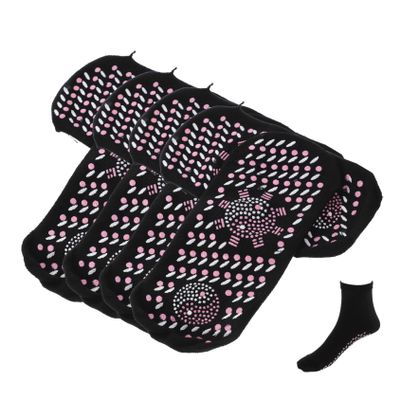 Sosoport 4 Pairs Self Heating Socks for Men and Women Non Slip Daily Use Heated Socks Comfortable Feet Warming for Hiking Camping