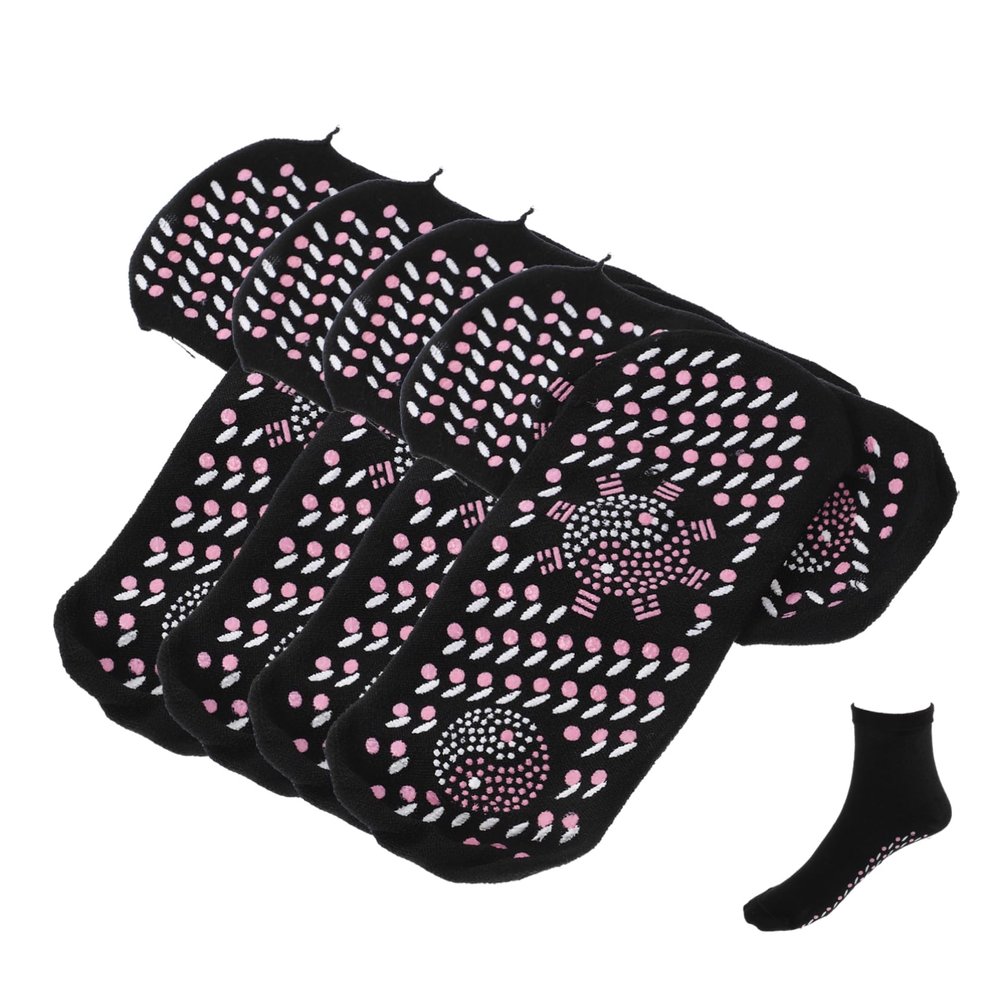 Sosoport 4 Pairs Self Heating Socks for Men and Women Non Slip Daily Use Heated Socks Comfortable Feet Warming for Hiking Camping