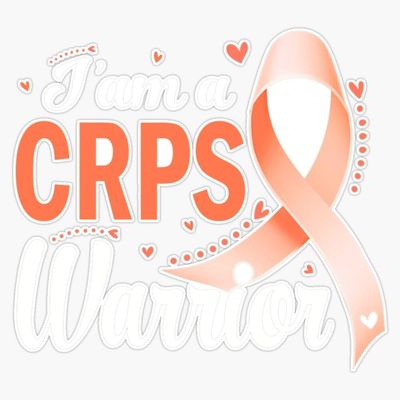 I Am A CRPS Warrior RSD Awareness Orange Ribbon Sticker Vinyl Decal Car Laptop Wall Window Bumper Sticker 5"
