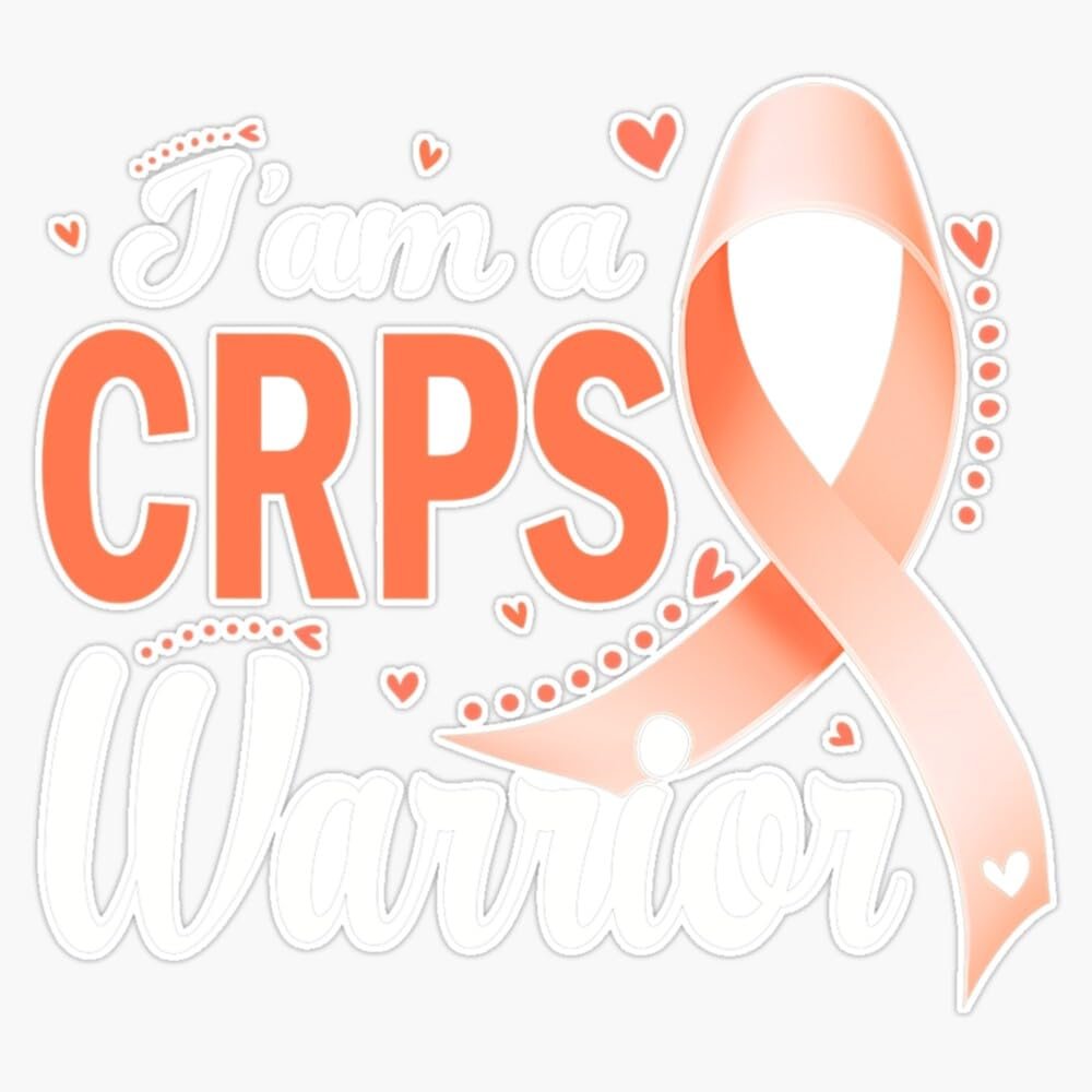 I Am A CRPS Warrior RSD Awareness Orange Ribbon Sticker Vinyl Decal Car Laptop Wall Window Bumper Sticker 5"