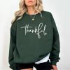 Thankful Sweatshirt, Thanksgiving Sweatshisrt, Thankful shirt, Thanksgiving Sweater for Women, Fall Autumn Crewneck Multicolor view 3