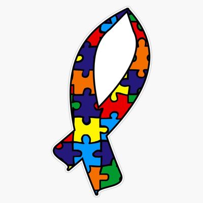 Autism Awareness Ribbon Sticker Vinyl Decal Car Laptop Wall Window Bumper Sticker 5"